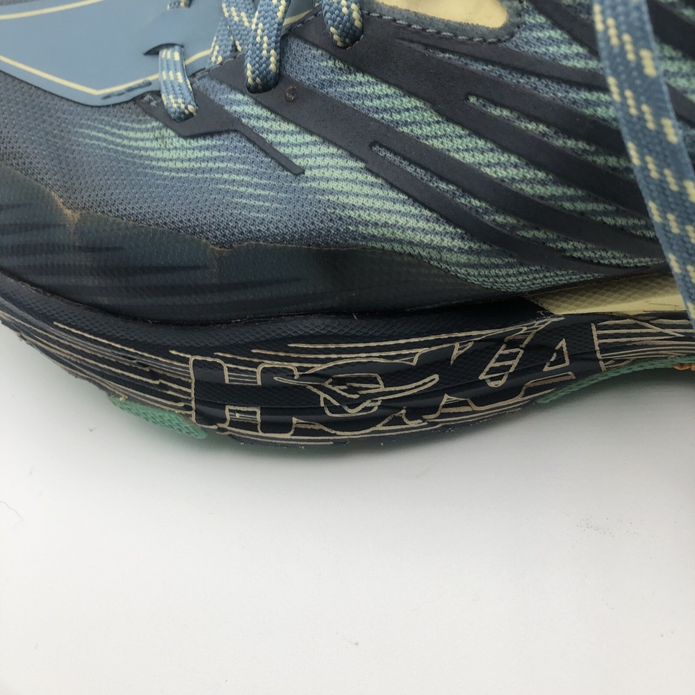 Hoka One Womens Running Shoes W Speedgoat 4 Size 9B Joggers Blue Yellow Vibram - Picture 8 of 16